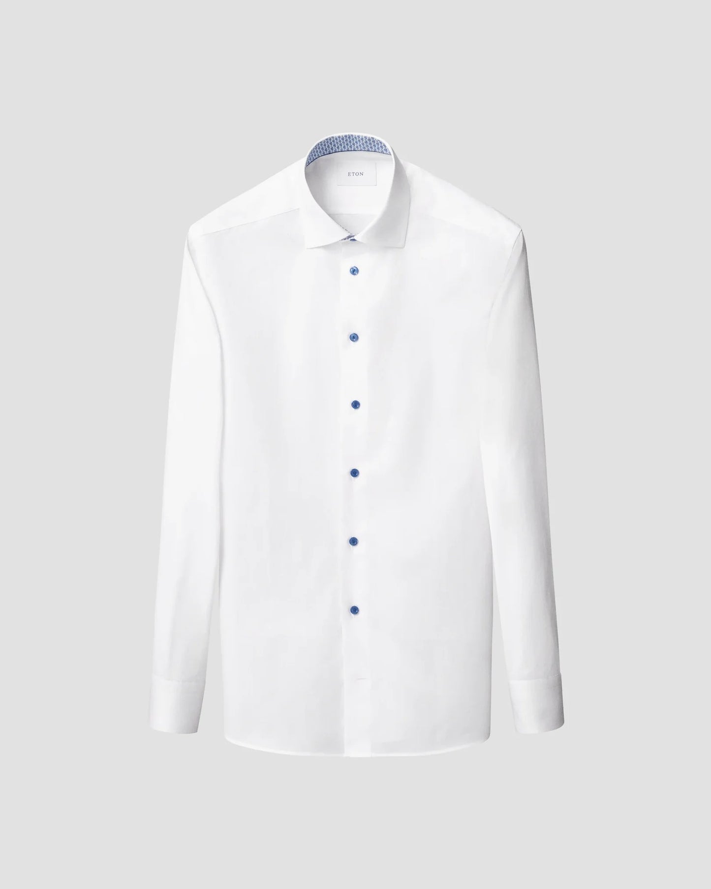 Geometric Effect Twill Shirt - White