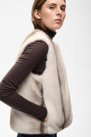 Zabelle Waistcoat Faux Fur-InWear-Lewis Yates
