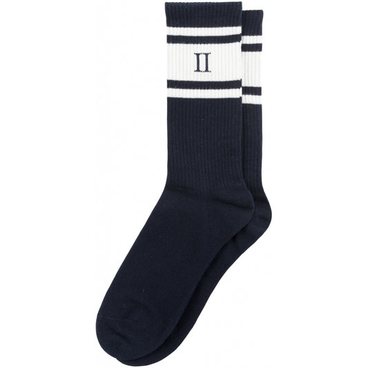 William Stripe Navy 2-Pack Socks