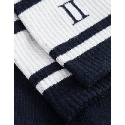 William Stripe Navy 2-Pack Socks