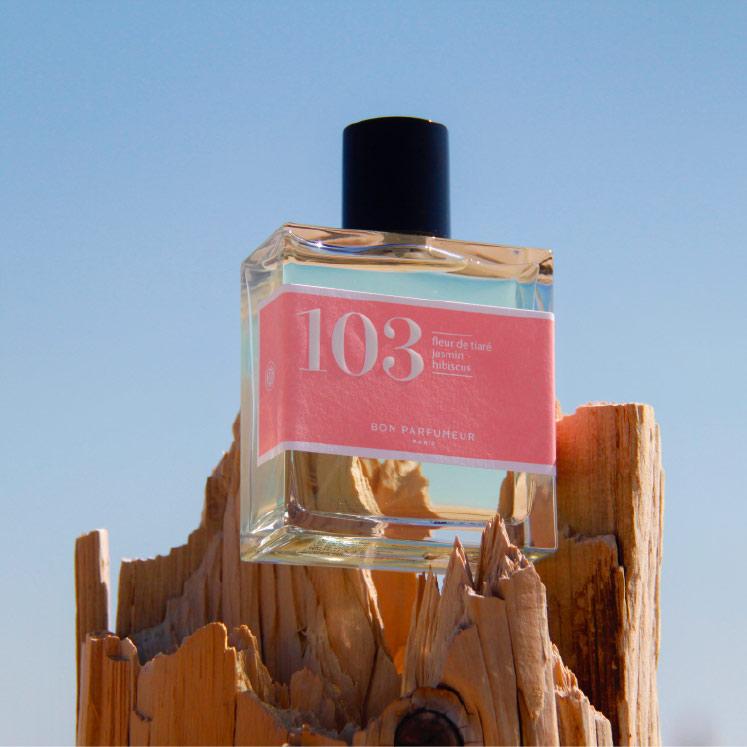 Eau de parfum 103: tiare flower, jasmine, hibiscus