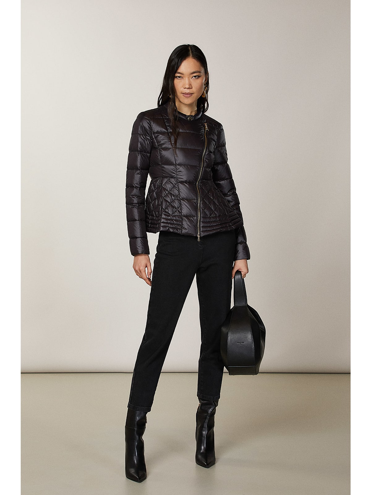 Ultra Lightweight Peplum Down Jacket