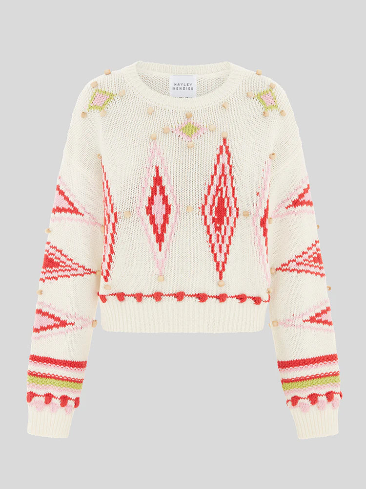 Beaded Intarsia Jumper