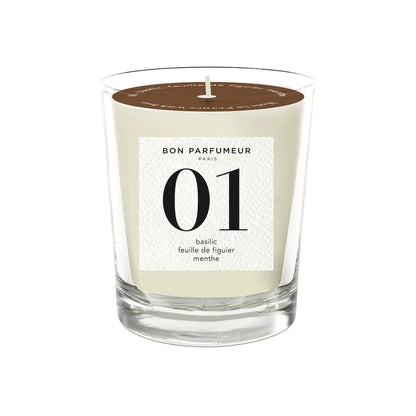 Candle 01: basil, fig leaves, mint