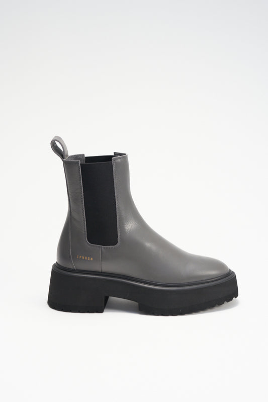 CPH683 Grey Leather Chelsea Boot