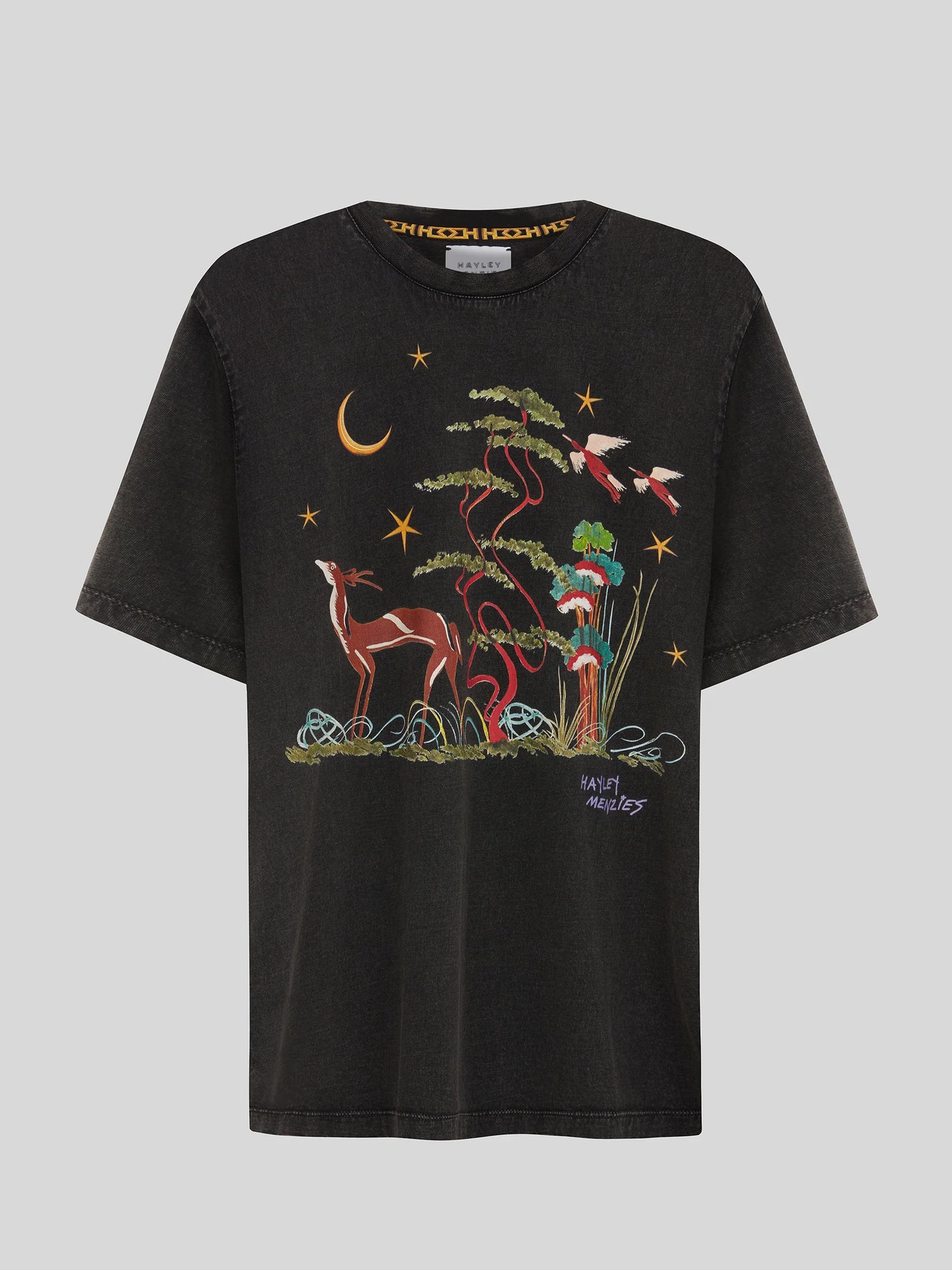 Utopia Black Cotton T-Shirt