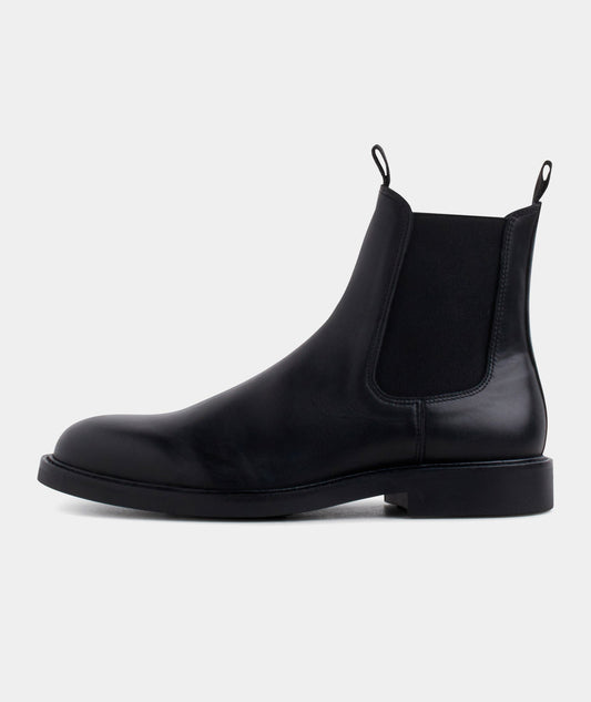 Chelsea Black Leather Boot