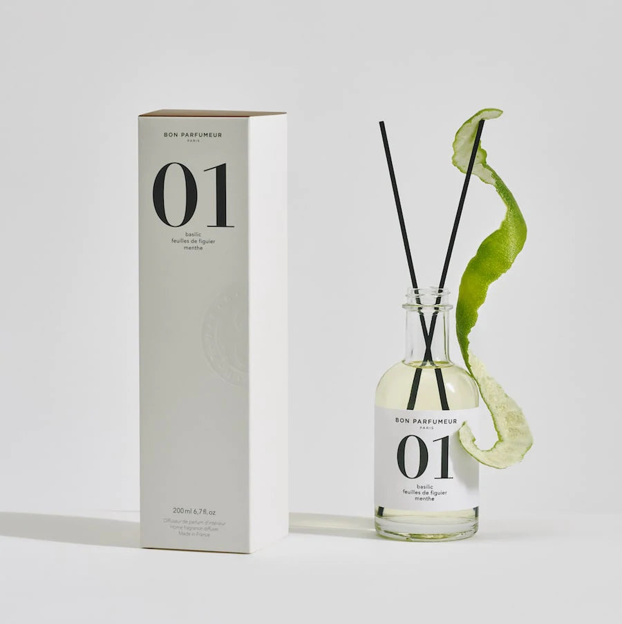 01 Home Fragrance Diffuser: basil, fig leaf and mint
