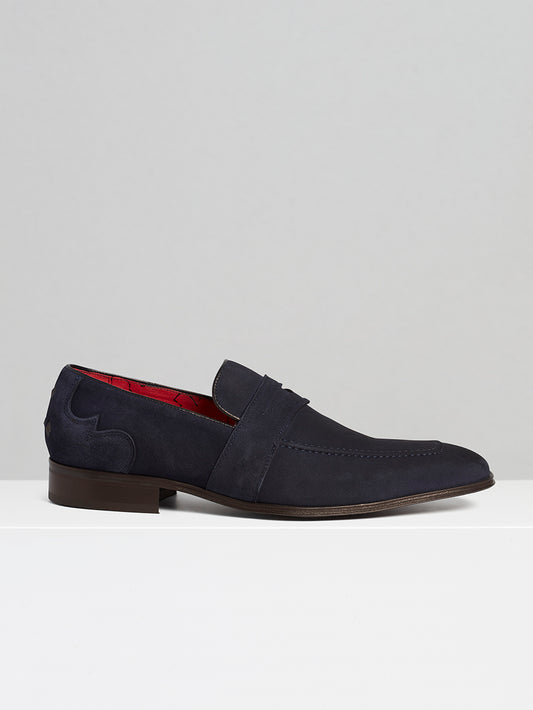 Navy Soprano Penny Suede Loafer