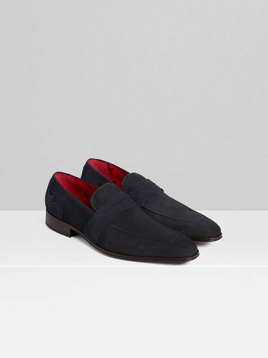 Navy Soprano Penny Suede Loafer