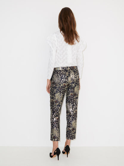 Santsi Metallic Foiled Trouser