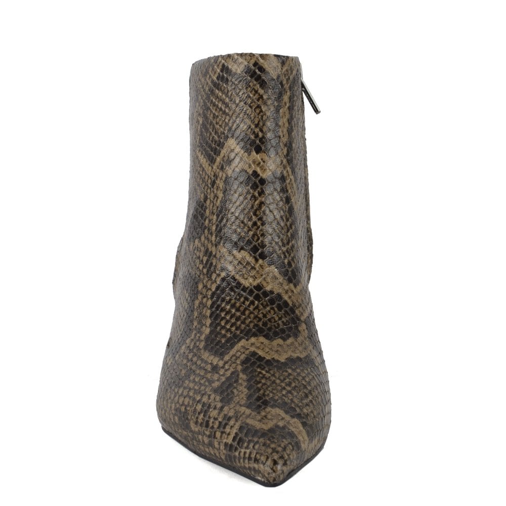 Cameron Snake Print Leather Boots