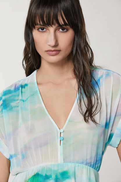 Asymmetrical Chiffon Dress-Patrizia Pepe-Lewis Yates