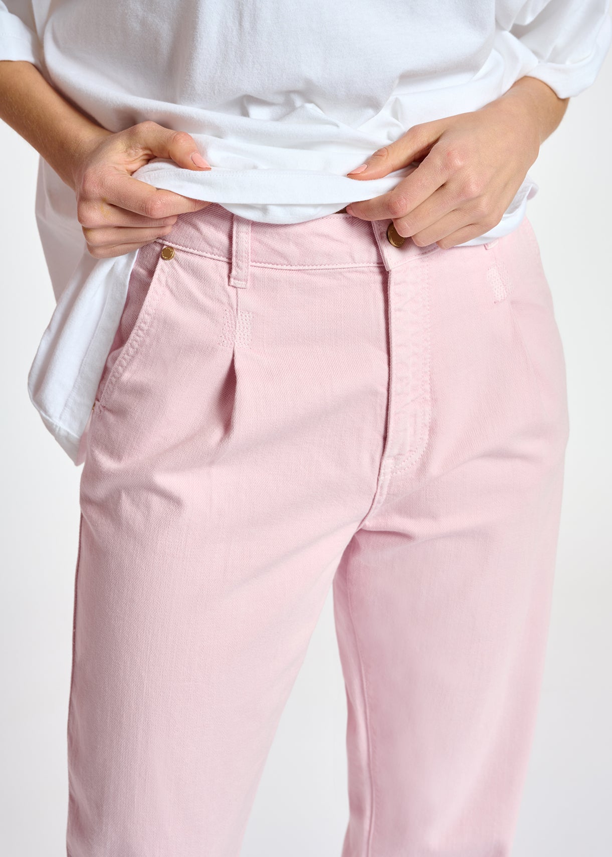 Light Pink Denim Boyfriend Jeans