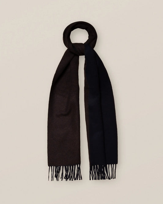 Brown Double Sided Wool Scarf