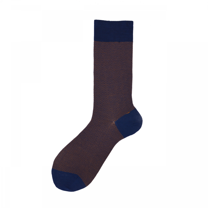 Darius Blue Chevron Sock