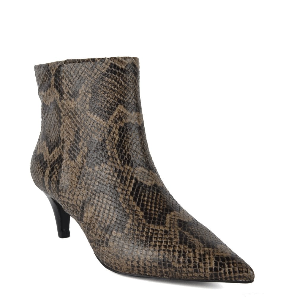 Cameron Snake Print Leather Boots-Ash-Lewis Yates