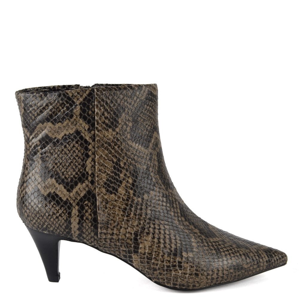 Cameron Snake Print Leather Boots-Ash-Lewis Yates