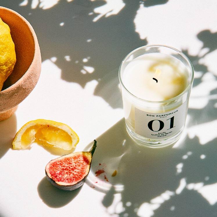 Candle 01: basil, fig leaves, mint-Bon Parfumeur-Lewis Yates