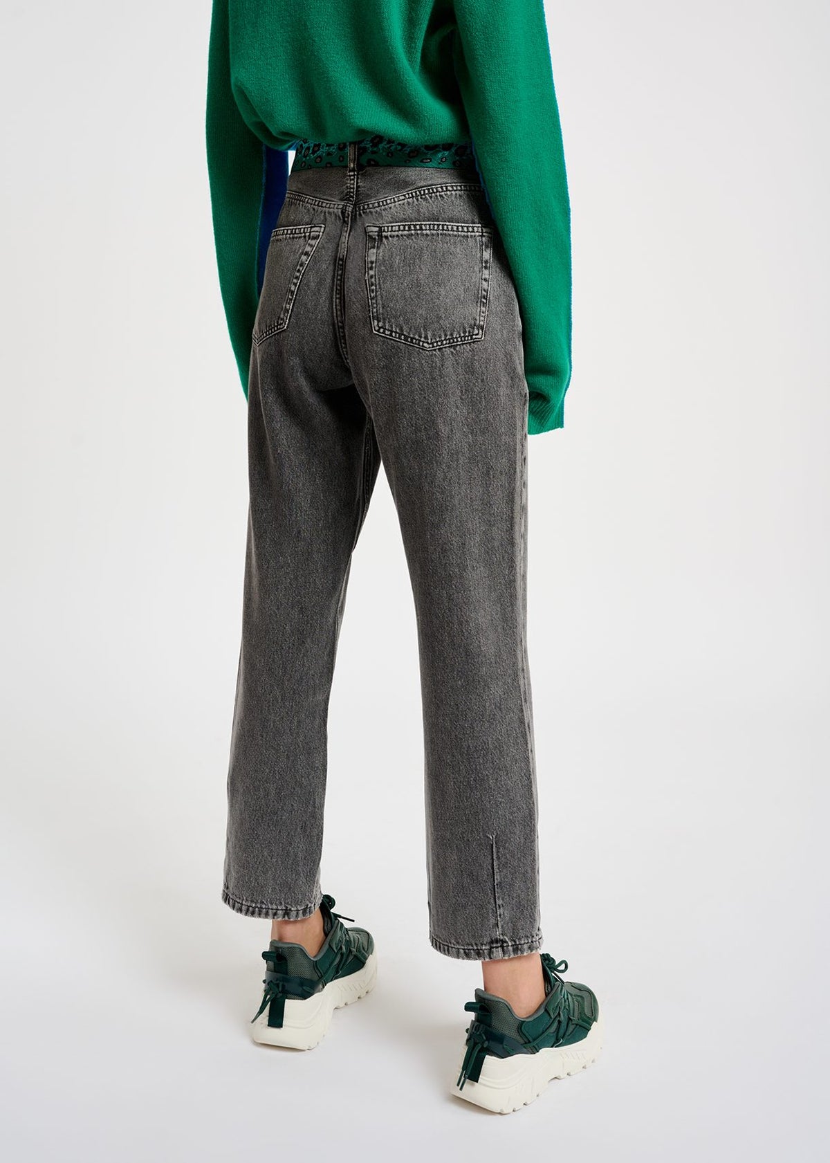 Castor Grey Cropped Jeans-Essentiel Antwerp-Lewis Yates