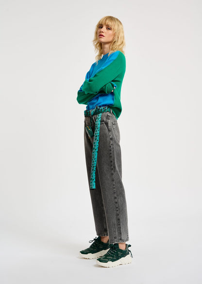Castor Grey Cropped Jeans-Essentiel Antwerp-Lewis Yates