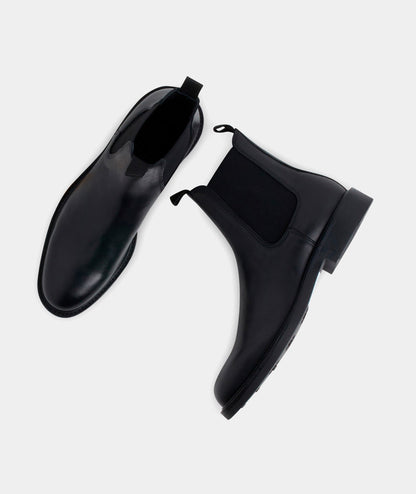 Chelsea Black Leather Boot-Garment Projects-Lewis Yates