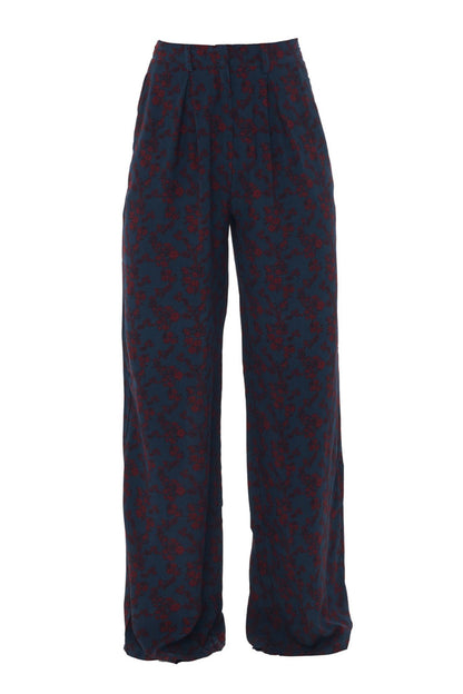 Gabrielle Poppy Pomegrate Pant-Poppyfield-Lewis Yates