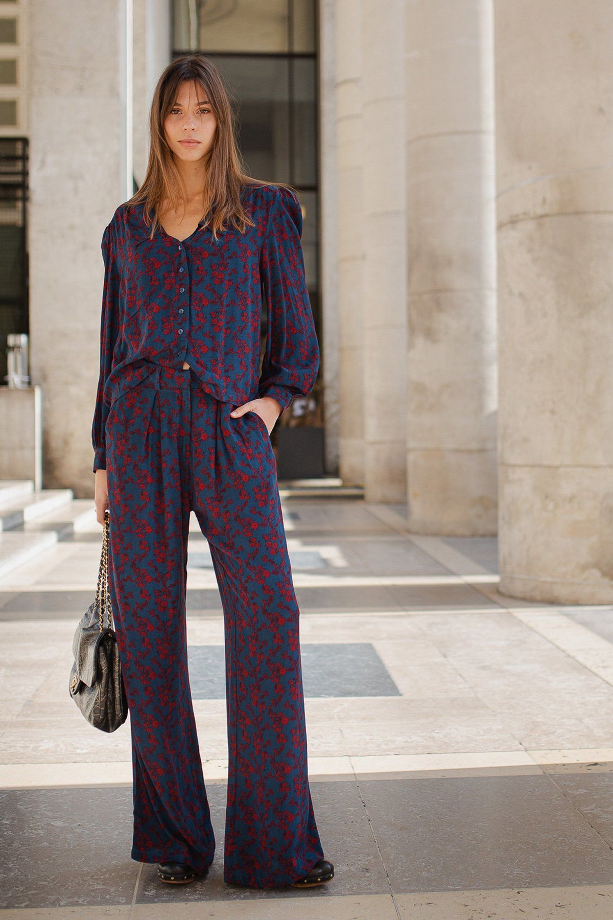 Gabrielle Poppy Pomegrate Pant-Poppyfield-Lewis Yates