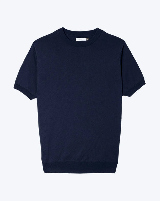 Navy Knitted Tee
