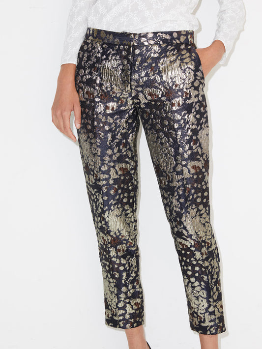 Santsi Metallic Foiled Trouser-By Malene Birger-Lewis Yates