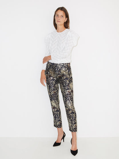 Santsi Metallic Foiled Trouser-By Malene Birger-Lewis Yates