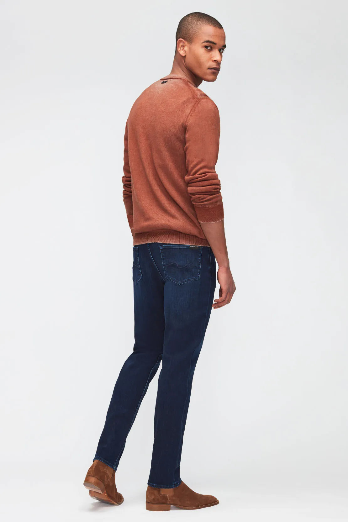 Slimmy Tapered Luxe Perf Plus Eco Blue Jean-7 For All Mankind-Lewis Yates
