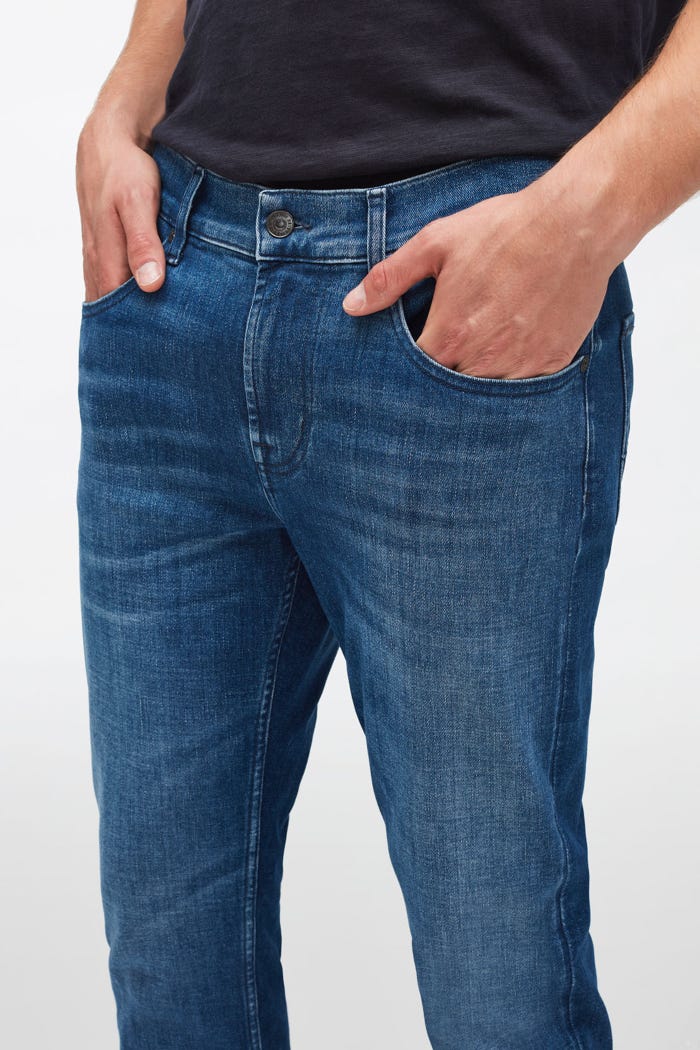 Slimmy Tapered Luxe Performance Too Late Jean-7 For All Mankind-Lewis Yates