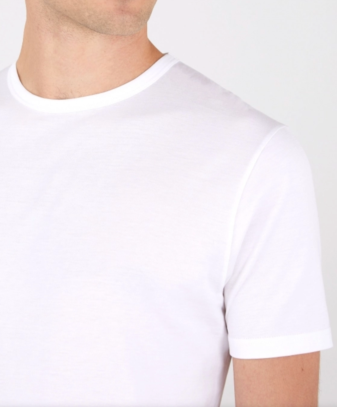White Classic Cotton T-Shirt-Sunspel-Lewis Yates