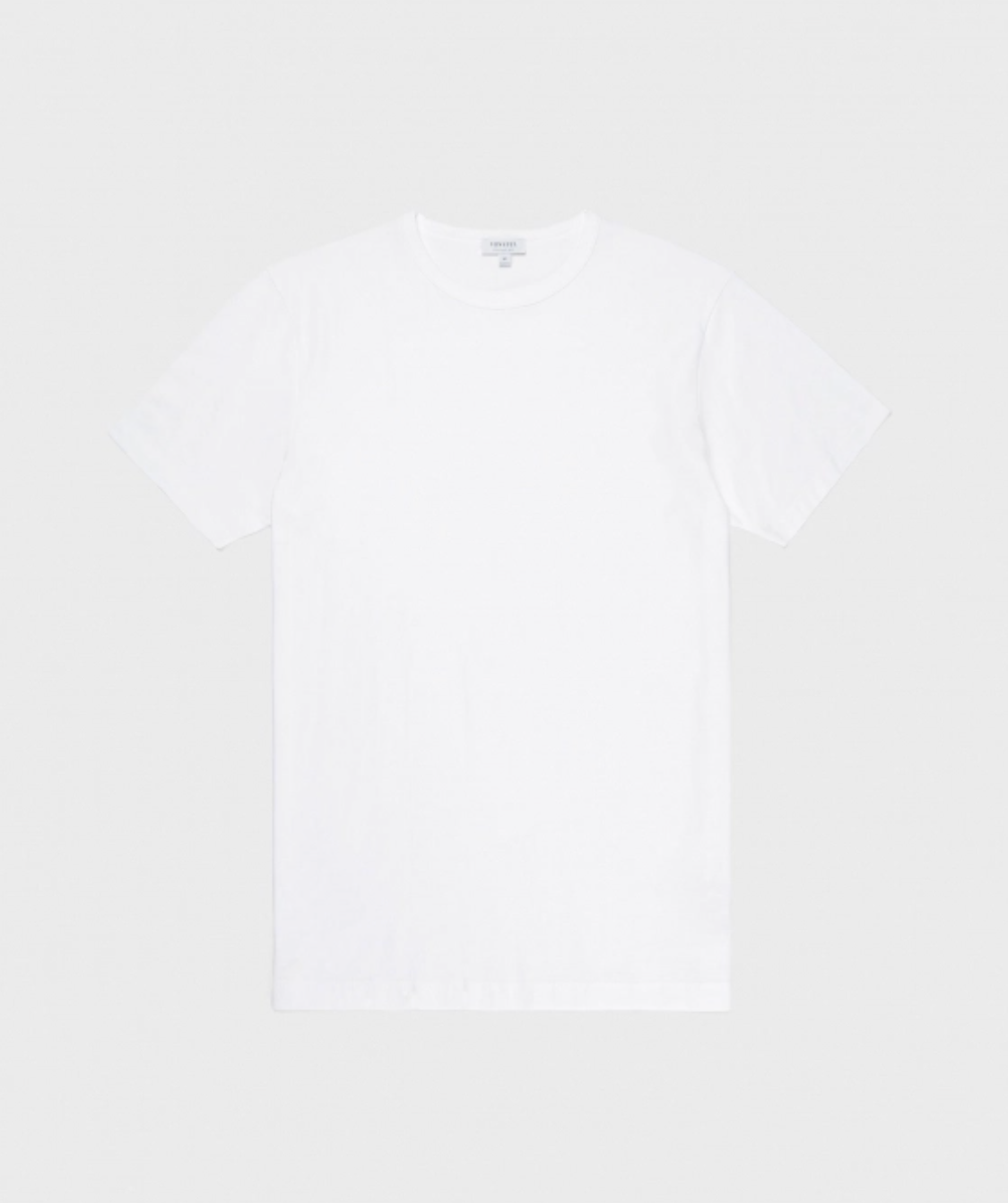 White Classic Cotton T-Shirt-Sunspel-Lewis Yates