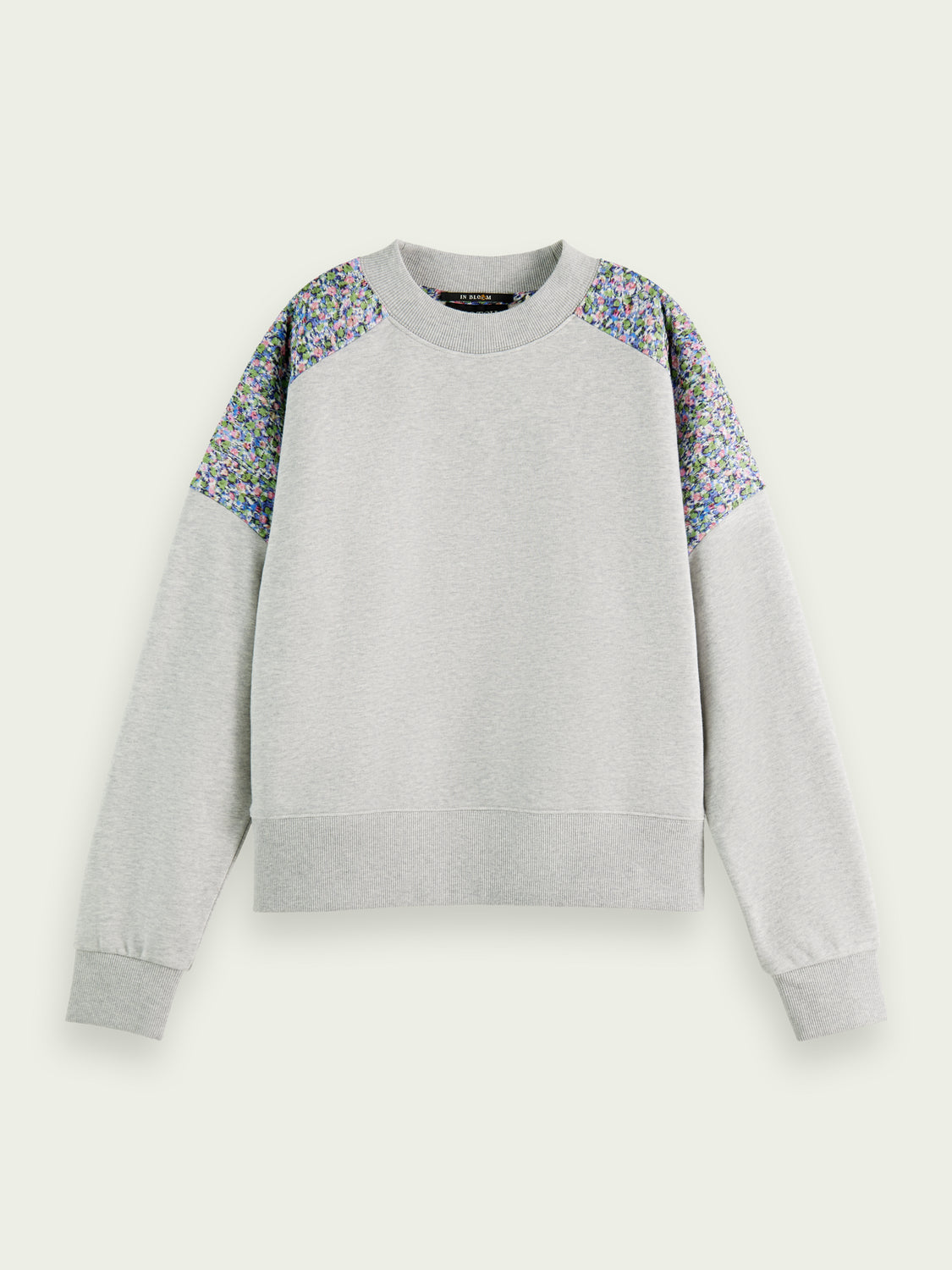 Relaxed Fit Quilted Panel Sweatshirt